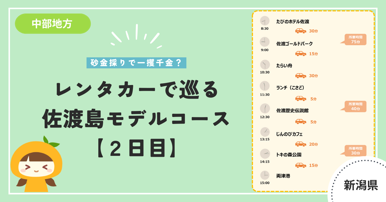 佐渡モデルコース２日目のアイキャッチ画像